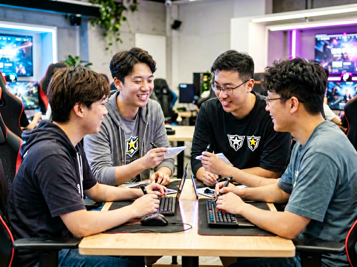 乐鱼电竞社区用户互动场景，电竞爱好者共同交流赛事心得